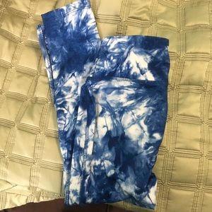 Blue marble leggings
